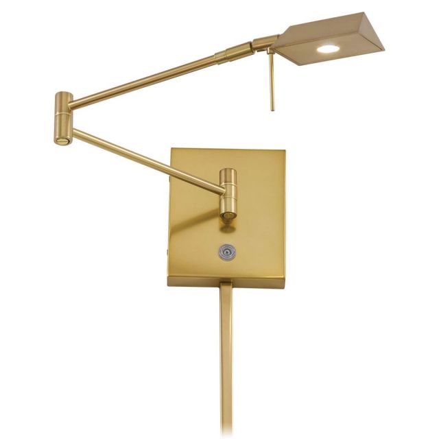 George Kovacs P4318-248 Georges Reading Room 1 Light 6 inch Tall Swing Arm LED Pharmacy Wall Lamp in Honey Gold