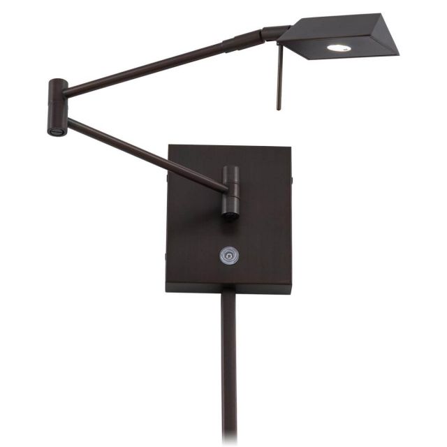 George Kovacs P4318-647 Georges Reading Room 1 Light 6 inch Tall Swing Arm LED Pharmacy Wall Lamp in Copper Bronze Patina