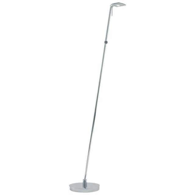 George Kovacs Georges Reading Room 1 Light 50 inch Tall LED Pharmacy Floor Lamp in Chrome P4324-077