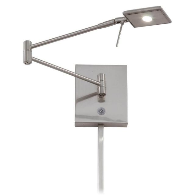 George Kovacs P4328-084 Georges Reading Room 1 Light 6 inch Tall Wall Sconce In Brushed Nickel With Brushed Nickel Glass And Aluminum Casting Shade