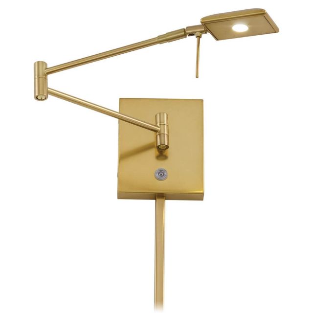 George Kovacs Georges Reading Room 1 Light 6 inch Tall Swing Arm LED Pharmacy Wall Lamp in Honey Gold P4328-248