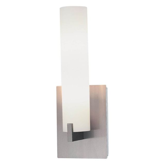 George Kovacs P5040-084 Tube 2 Light 13 inch Tall Wall Sconce in Brushed Nickel with Etched Opal Glass