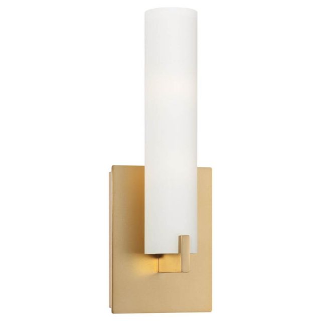 George Kovacs P5040-248 Tube 2 Light 13 inch Tall Wall Sconce in Honey Gold with Etched Opal Glass