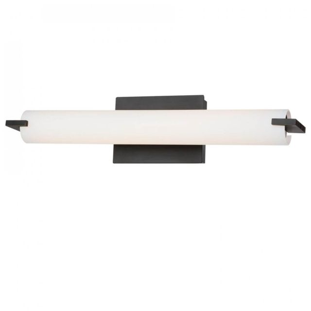 George Kovacs P5044-37B-L Tube 1 Light 21 inch LED Bath Light in Dark Restoration Bronze with Etched White Glass