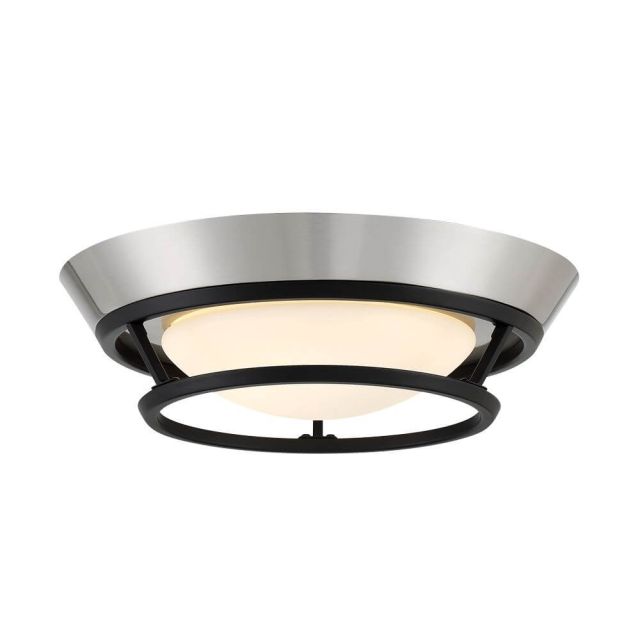 George Kovacs P5371-691-L Beam Me Up 11 inch LED Flush Mount in Coal-Brushed Nickel