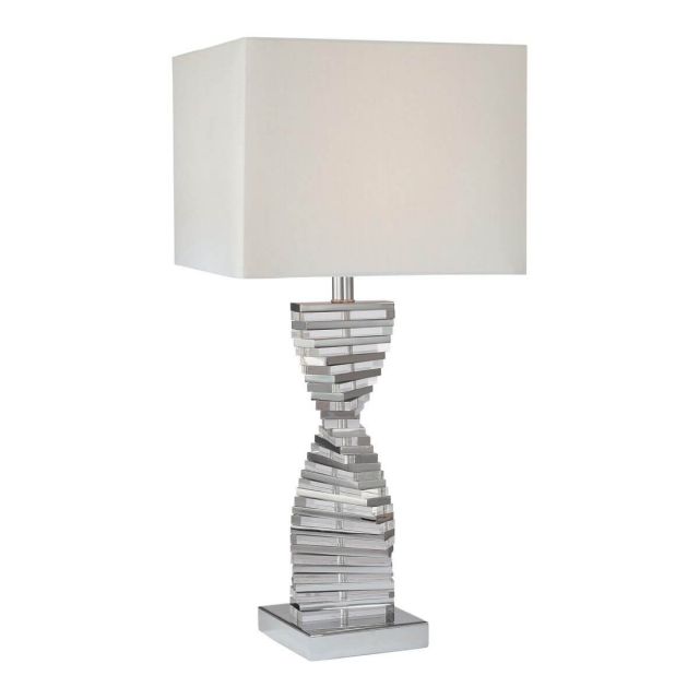 George Kovacs P742-077 Portables 1 Light 30 inch Tall Table Lamp in Chrome with White Fabric Shade