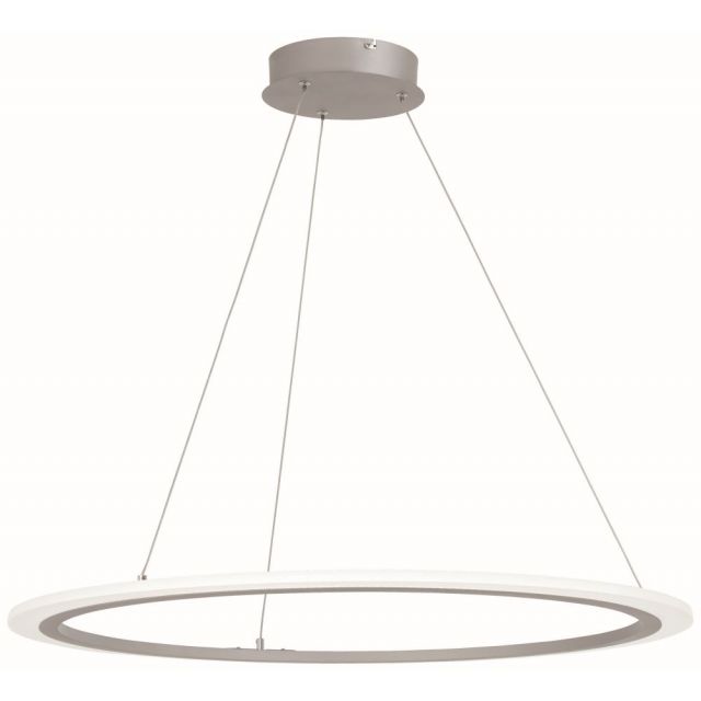 George Kovacs P8141-609-L Discovery 1 Light 31 Inch LED Pendant in Silver