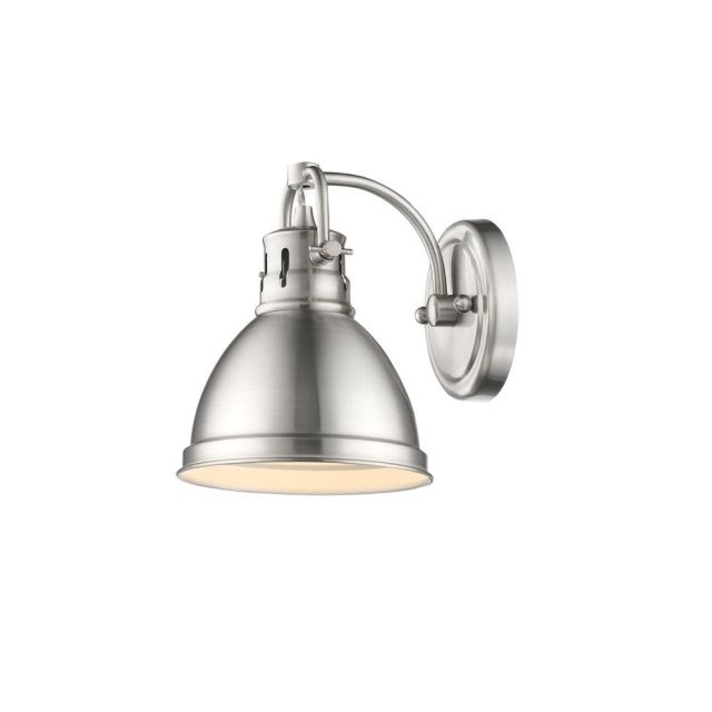 Golden Lighting 3602-BA1 PW-PW Duncan 1 Light 7 inch Bath Vanity In Pewter with Pewter Shade