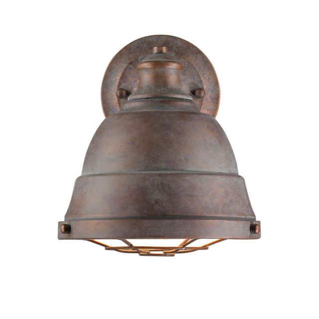 Golden Lighting 7312-1W CP Bartlett 1 Light 10 Inch Tall Wall Sconce In Copper Patina
