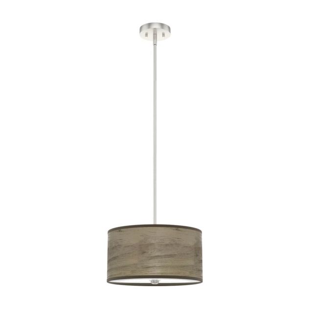 Hunter Solhaven 2 Light 14 inch Pendant in Warm Grey Oak with Painted Cased White Glass 19244