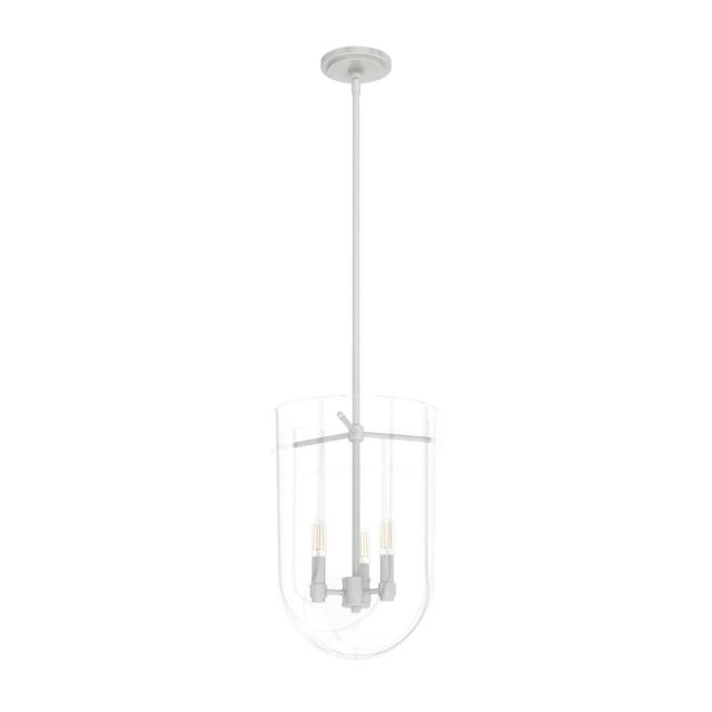 Hunter 19317 Sacha 3 Light 11 inch Cloche Pendant in Brushed Nickel with Clear Glass