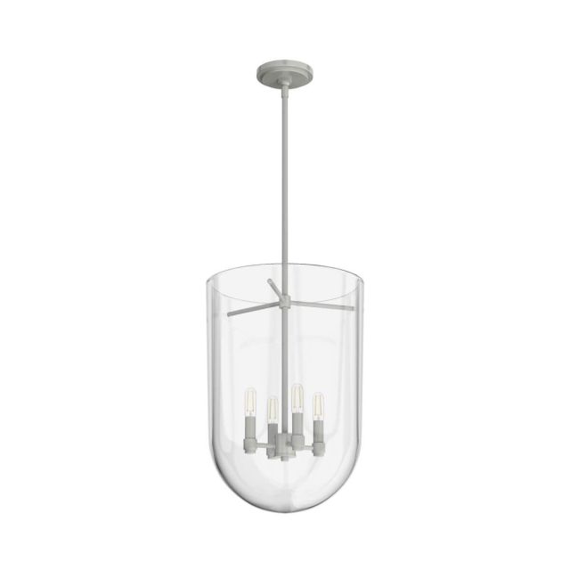 Hunter 19319 Sacha 4 Light 14 inch Pendant in Brushed Nickel with Clear Glass
