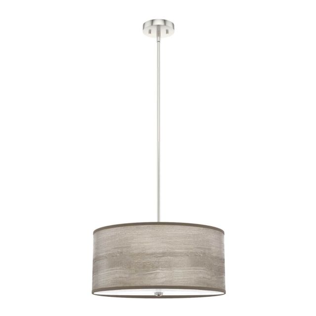 Hunter Solhaven 3 Light 19 inch Pendant in Light Gray Oak with Painted Cased White Glass 19379