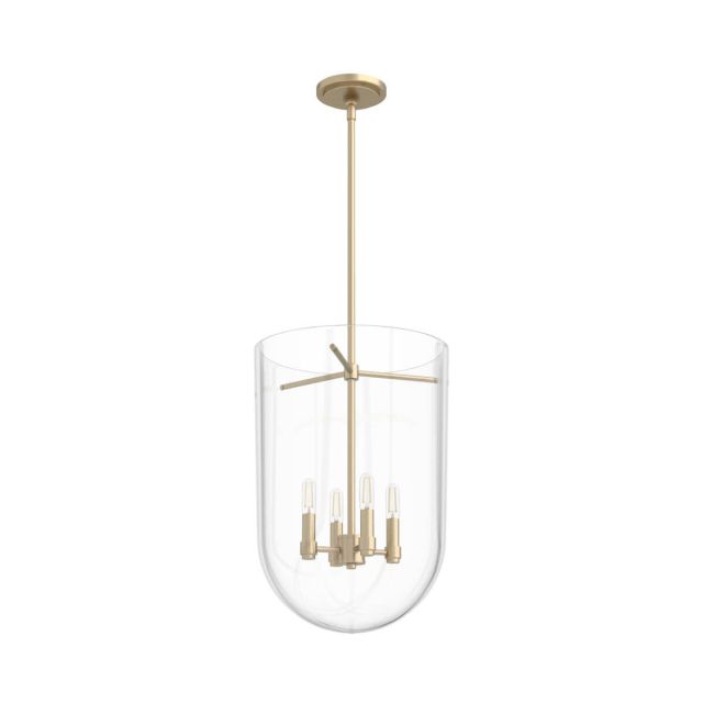 Hunter 19386 Sacha 4 Light 14 inch Pendant in Alturas Gold with Clear Glass