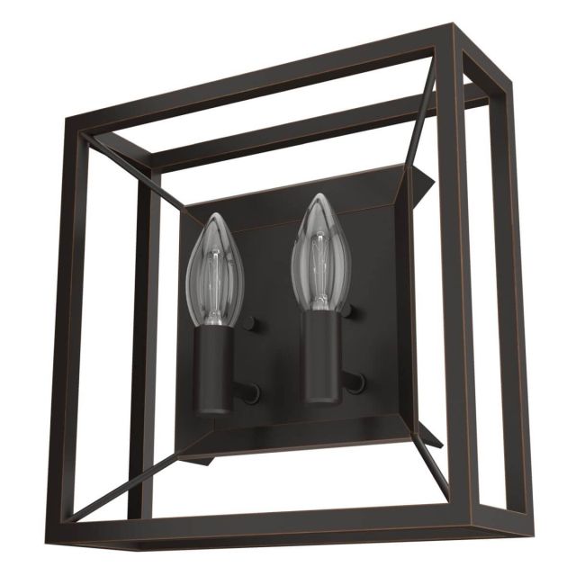 Hunter 19403 Doherty 2 Light 11 inch Tall Wall Sconce in Onyx Bengal