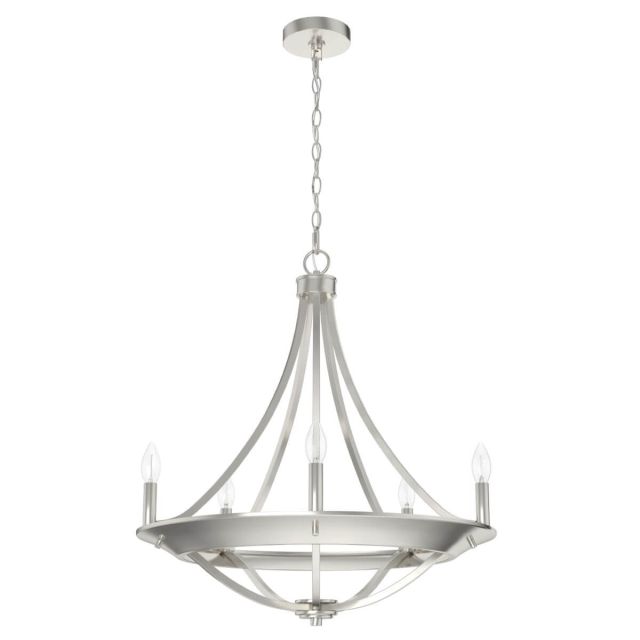 Hunter Perch Point 5 Light 24 inch Chandelier in Brushed Nickel 19417