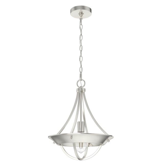 Hunter Perch Point 1 Light 14 inch Pendant in Brushed Nickel 19419