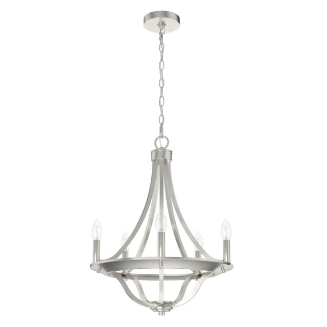 Hunter Perch Point 5 Light 24 inch Chandelier in Brushed Nickel 19425
