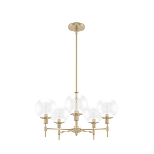 Hunter 19741 Xidane 5 Light 24 inch Chandelier in Alturas Gold with Clear Glass