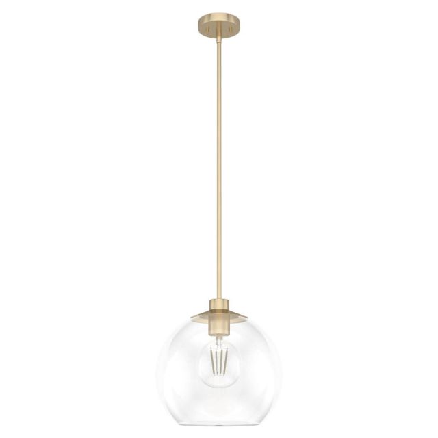Hunter 19767 Xidane 1 Light 14 inch Pendant in Alturas Gold with Clear Glass
