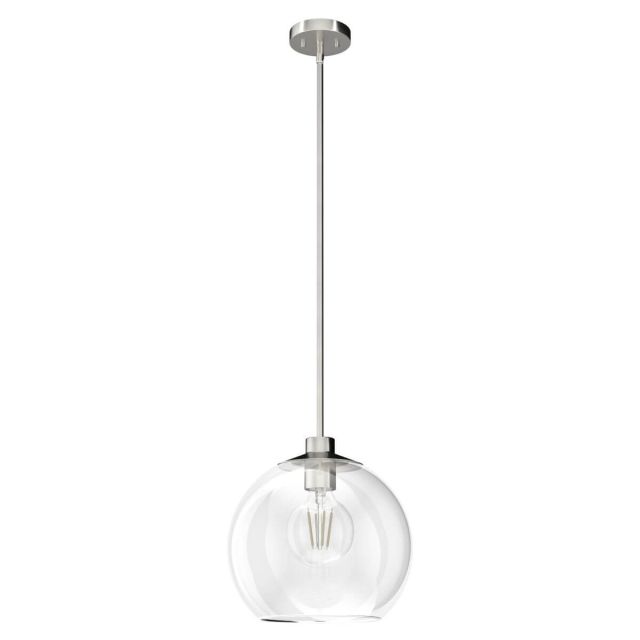 Hunter 19768 Xidane 1 Light 14 inch Pendant in Brushed Nickel with Clear Glass