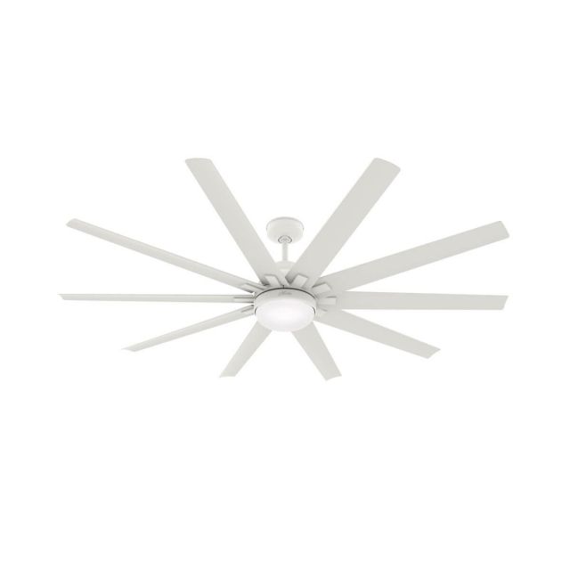 Hunter 50717 Overton 72 inch 10 Blade LED Outdoor Ceiling Fan in Matte White