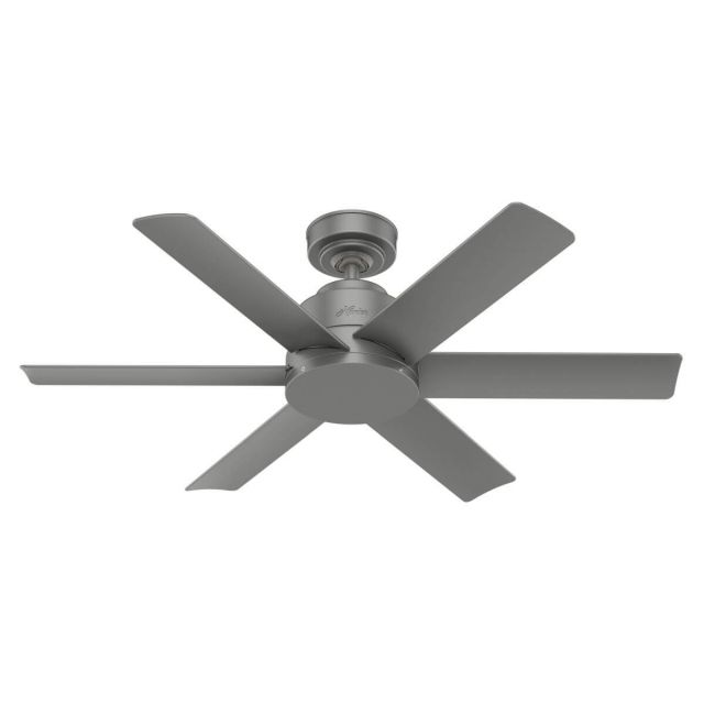 Hunter 51115 Kennicott 44 inch 6 Blade Outdoor Ceiling Fan in Matte Silver