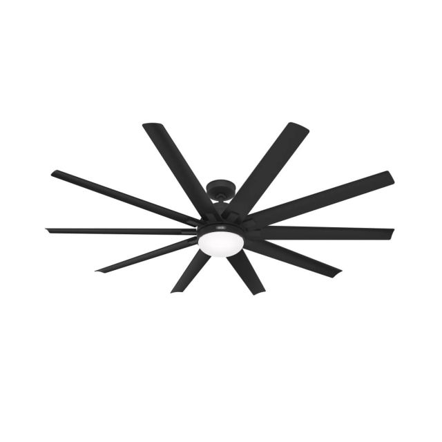 Hunter 52618 Overton 72 inch 10 Blade LED Outdoor Ceiling Fan in Matte Black