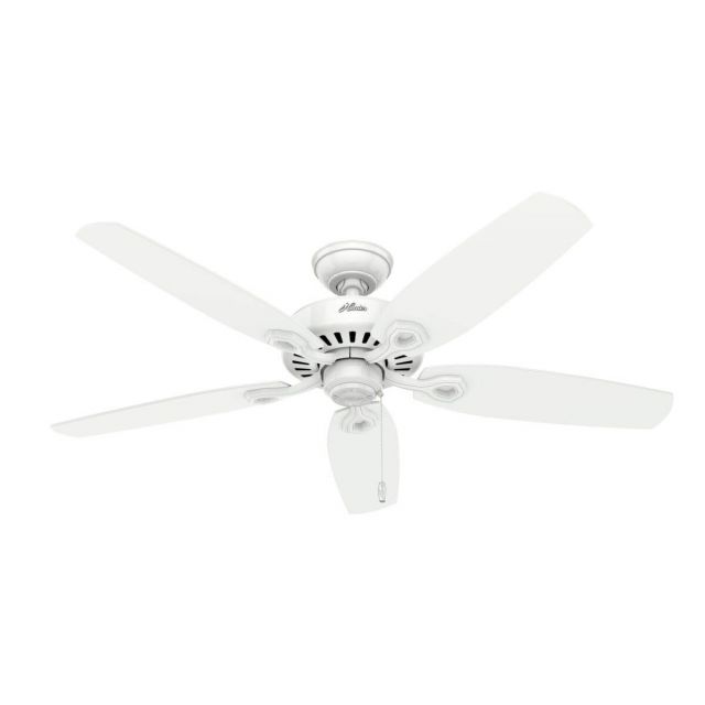 Hunter Builder 52 inch 5 Blade Pull Chain Ceiling Fan in Snow White 53240