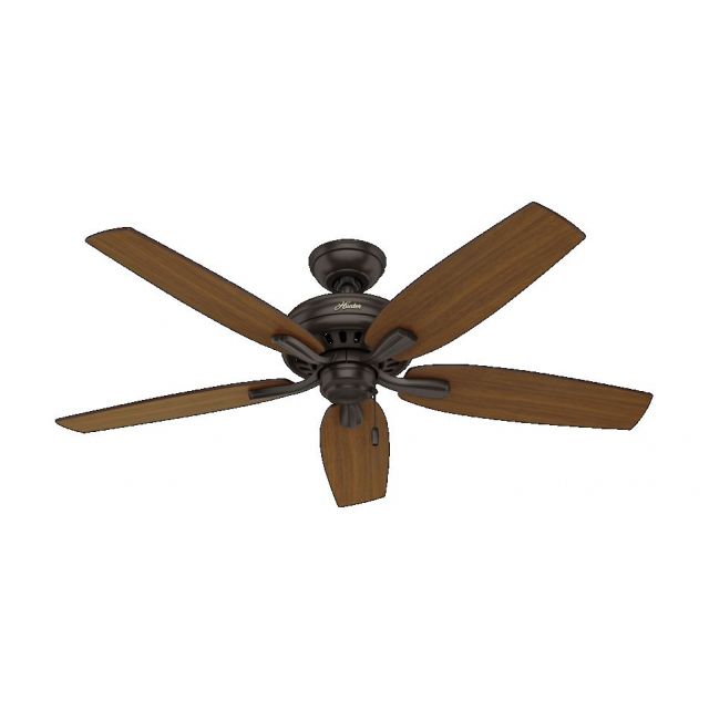 Hunter Newsome 52 Inch Ceiling Fans In Premier Bronze With 5 Roasted Walnut Blade - 53323