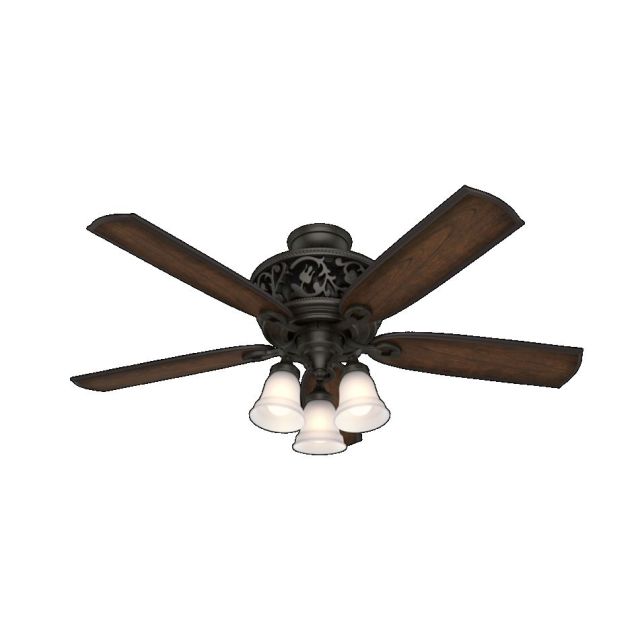 天上人 Hunter 59545 Promenade 3 LED Light 54 Inch Ceiling Fans In Glossy