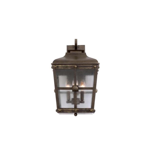 Kalco Lighting 403422AGB Sherwood 3 Light 19 inch Tall Outdoor Wall Bracket in Aged Bronze with Clear Cloud Glass