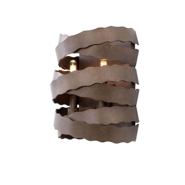Kalco Lighting 502620BS Fulton 2 Light 12 Inch Tall Wall Sconce in Brownstone