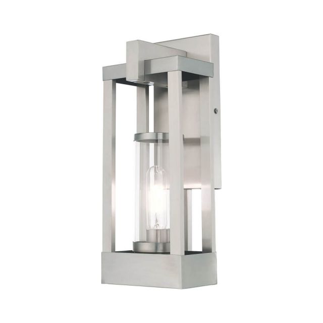 Livex 20992-91 Delancey 1 Light 16 Inch Tall Brushed Nickel Outdoor Wall Lantern