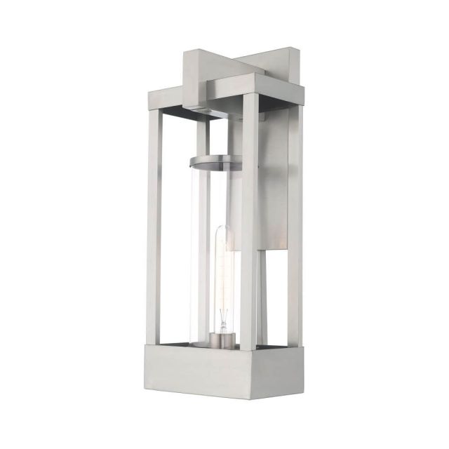 Livex 20993-91 Delancey 1 Light 20 Inch Tall Brushed Nickel Outdoor Wall Lantern