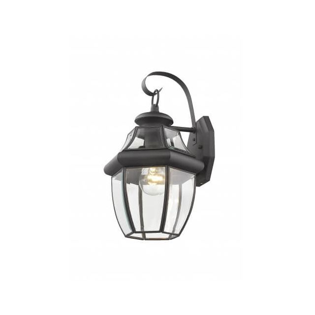 Livex 2151-07 Monterey 1 Light 13 Inch Tall Outdoor Wall Lantern In Bronze With Clear Beveled Glass