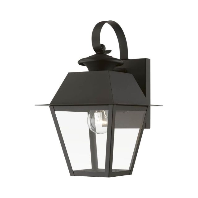 Livex 27212-07 Wentworth 1 Light 13 inch Tall Outdoor Wall Lantern in Bronze-Antique Brass Cluster with Clear Glass