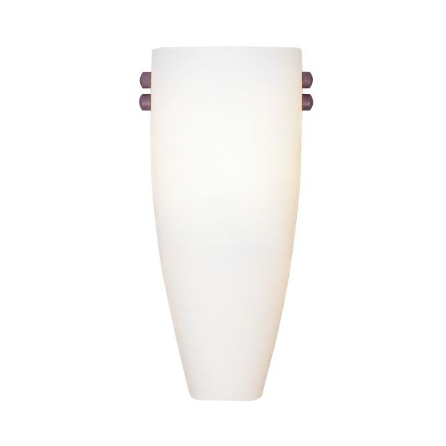 Livex 4480-99 Coronado 1 Light 12 Inch Tall Wall Sconce In Bronze-Brushed Nickel With Satin White Glass