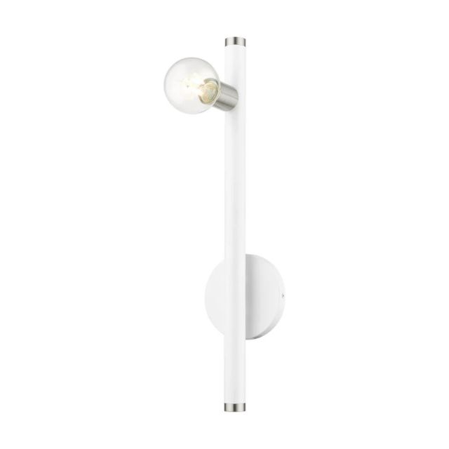 Livex 45861-03 Bannister 1 Light 22 Inch Tall Wall Sconce in White