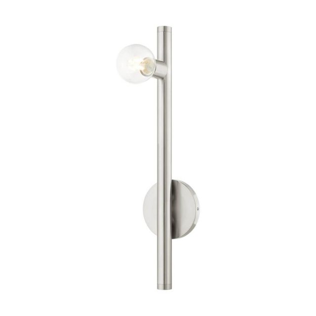 Livex 45861-91 Bannister 1 Light 22 Inch Tall Wall Sconce in Brushed Nickel