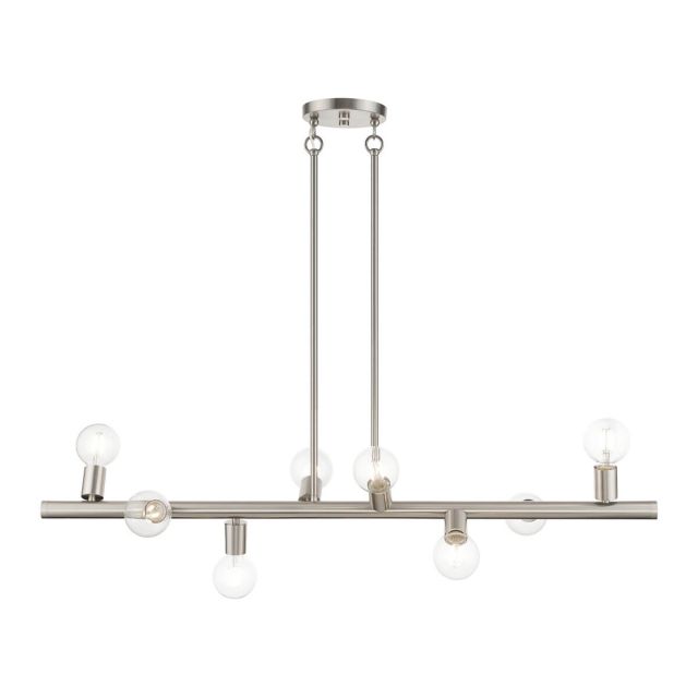 Livex 45868-91 Bannister 8 Light 42 inch Linear Light in Brushed Nickel