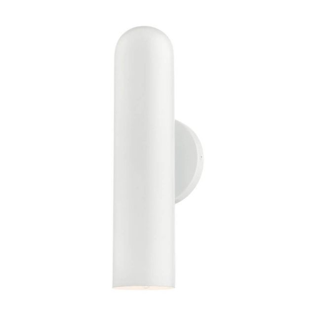 Livex 46750-69 Ardmore 1 Light 14 Inch Tall Wall Sconce in Shiny White with Hand Welded Shiny White Shade