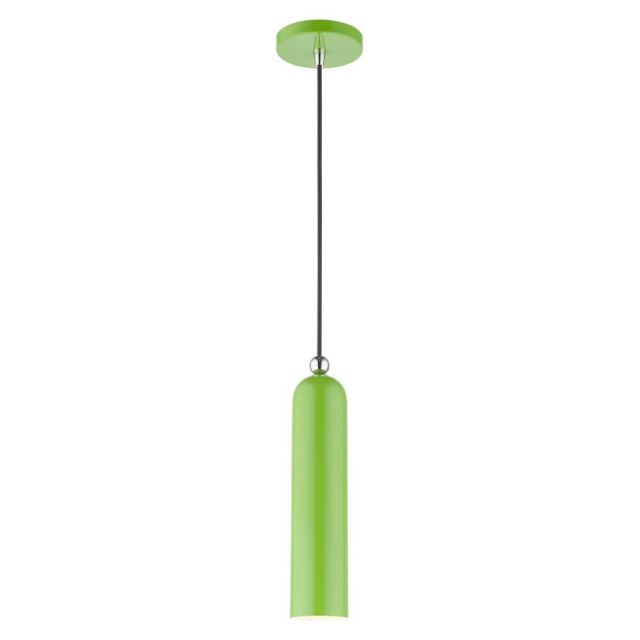 Livex 46751-78 Ardmore 1 Light 5 inch Pendant in Shiny Apple Green with Hand Welded Shiny Apple Green Shade