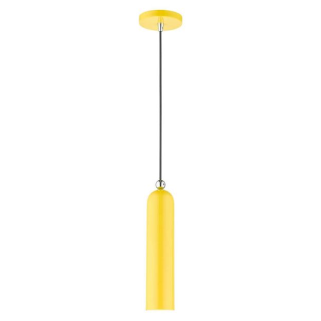 Livex 46751-82 Ardmore 1 Light 5 inch Pendant in Shiny Yellow with Hand Welded Shiny Yellow Shade