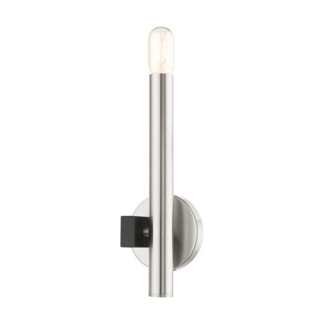 Livex 49991-91 Helsinki 1 Light 14 Inch Tall Wall Sconce in Brushed Nickel