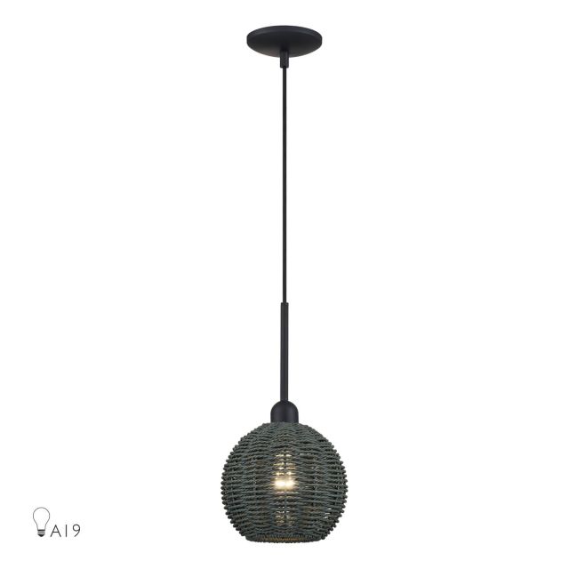 Livex 60154-04 Deluna 3 Light 18 inch Chandelier in Black with