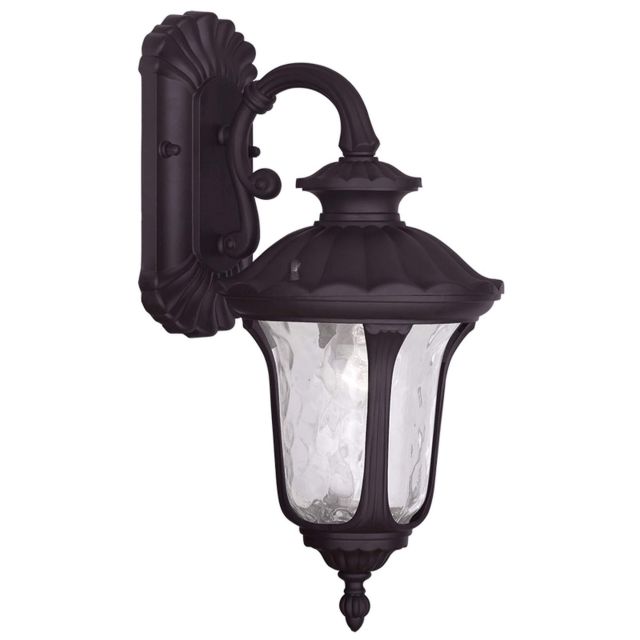 Livex 7851-07 Oxford 1 Light 16 Inch Tall Outdoor Wall Lantern In Bronze with Clear Water Glass