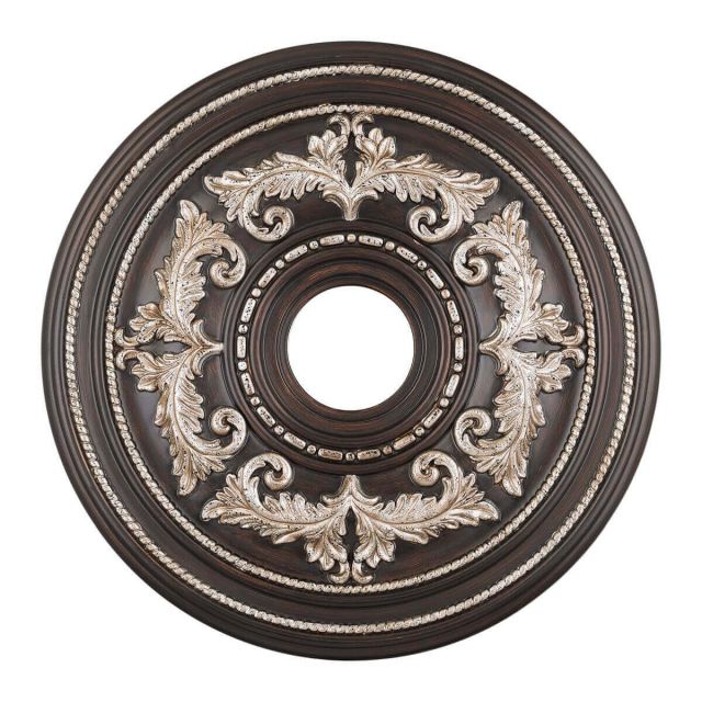 Livex 8200-40 Versailles 23 inch Ceiling Medallions In Hand Rubbed Bronze-Antique Silver Accents
