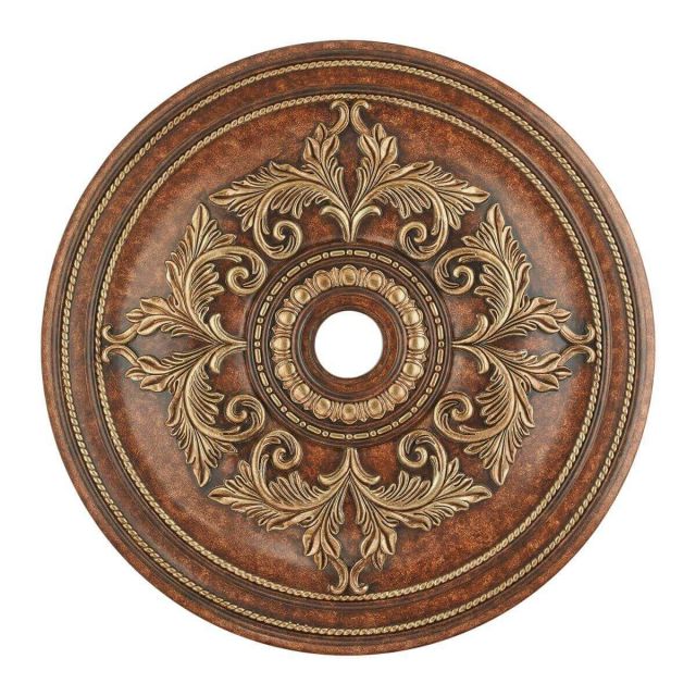 Livex 8211-63 Versailles 41 inch Ceiling Medallions In Verona Bronze-Aged Gold Leaf Accents