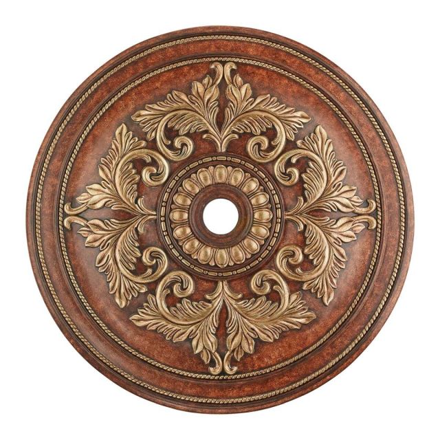 Livex 8228-63 Versailles 49 inch Ceiling Medallion in Verona Bronze-Aged Gold Leaf Accents
